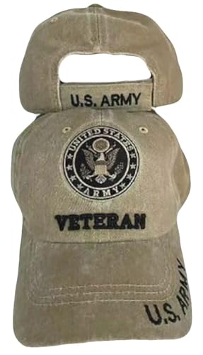 Gorra U.S. Army Seal Veteran Khaki Beige 100% Algodón miniatura 1