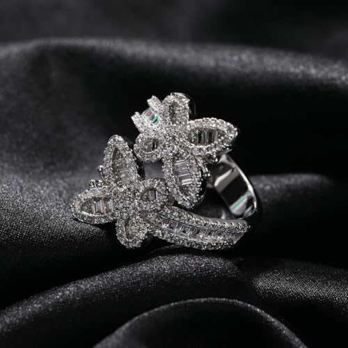 14K Gold Adjustable Moissanite Butterfly Ring for Men, Versatile Elegance, Gift for Celebratory Occasions2