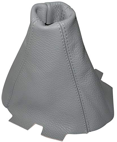 AERZETIX - Soufflet de levier de vitesse de voiture - 100% cuir véritable - couleur du cuir: gris clair