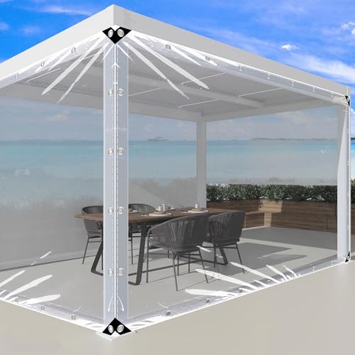 Lona impermeable transparente 140 x 210 cm a prueba de viento multiusos 2