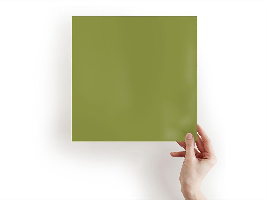 ORACAL 631 Series Exhibition Calendered Sign Film in Olive 493-12" x 10ft - Matte Finish Vinyl Roll with Removable Adhesive for Interior Craft and Signage