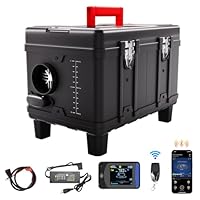 VEVOR 8 kW Dieselheizung 12 V /24 V All in One Diesel-Luftheizung, mit Bluetooth App Steuerung & Fernbedienung& Anzeigebildschirm & CO-Alarm, schnell aufheizende tragbare Dieselheizung für Fahrzeuge