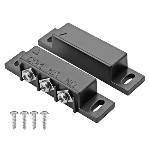 Interrupteur de porte magnétique noir MC-31B lot de 2 capteurs alarme