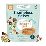 Picture of Shameless Pets Crunchy Cat Treats - Catnip Treats for Cats with Digestive Support, Kitten Treats with Real Ingredients, Natural & Healthy Flavored Feline Snacks - Catnip N Chill Chicken Liver, 12 oz