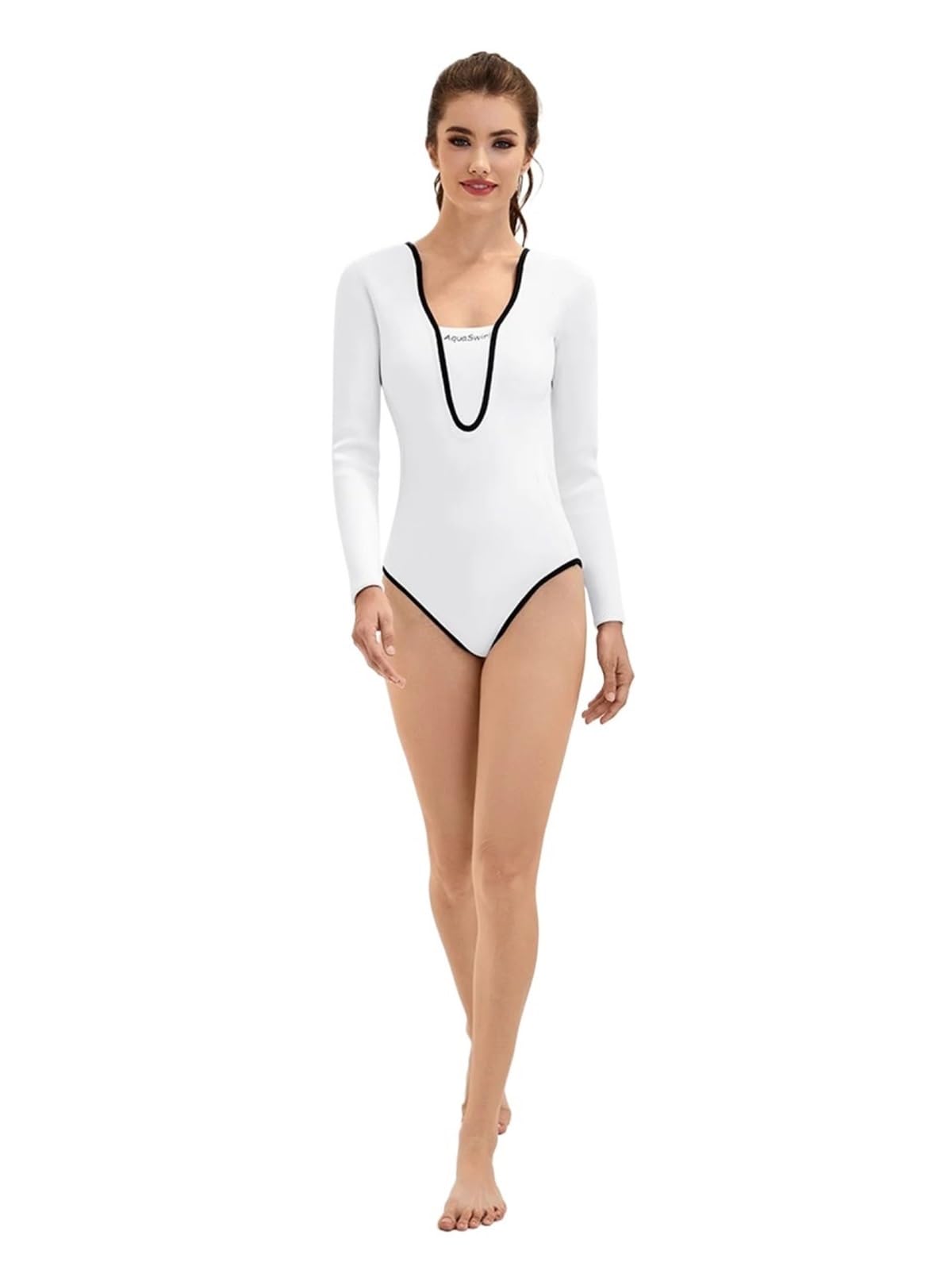 Muta Da Sub Elastica 2,5 Mm In Neoprene Bikini Da Donna Inverno Nuoto Antifreddo Surf Costume Da Bagno Muta Da Sub