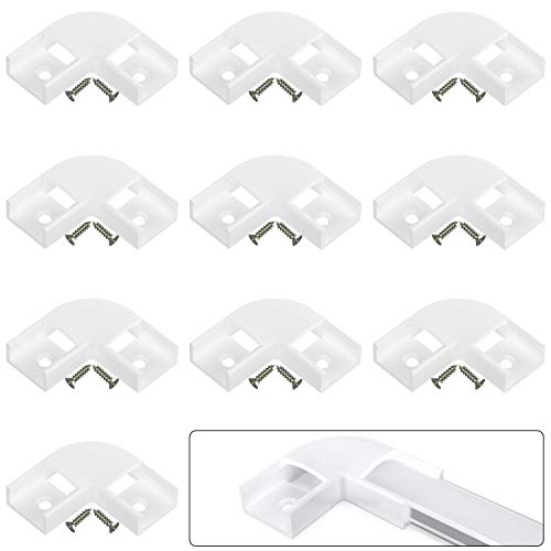 Conectores de esquina de 90 grados, solo para tiras de aluminio de 17 mm de ancho, delgadas en forma de U, 10 unidades Cover