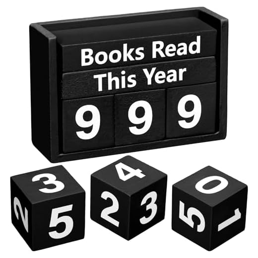 Yerliker Books Read This Year Counter Book Lover Gift up to 999 Bookish Accessories Bookworm Gift for Club Members Student Teacher Reading Accessories(Black,Classic)