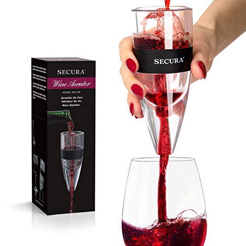 Secura Wine Aerator Red Wine Decanter Aerator Wine Pourer Portable with Base and Storage Bag Pefect for Birthday Friendship Wine Gift Home Party