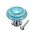 CSKB Blue 10PCS Kitchen Cabinet Knobs Vintage Dresser Knobs Retro Ceramic Round Closet Door Knobs for Cabinets and Drawers,Turquoise Teal Knobs Drawer Pulls and Knobs with Screws