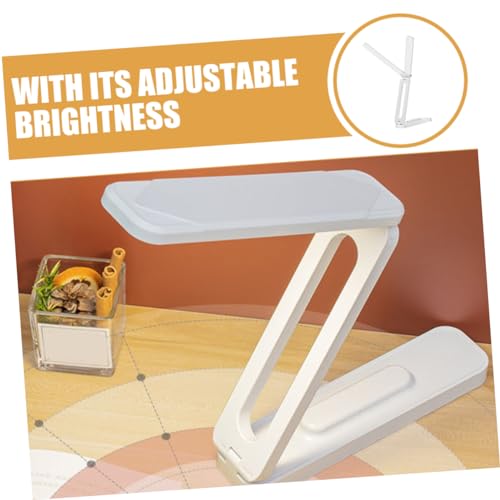 WOONEKY Folding Table Lamp USB Bedroom Nightlight Computer Desk Lamp Portable Led Lamp Overhead Desk Light Foldable Desk Lamp Bedside Lamp Plastic Small Table Lamp Dual Purpose White