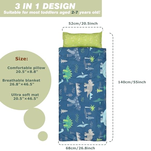 Image of Kids Toddle Lightweight and Soft Nap Mat (Dinosaur)