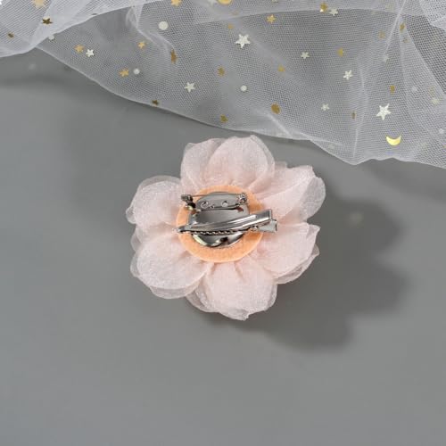Épingles à cheveux florales chic avec rose en tissu de 7,9 cm