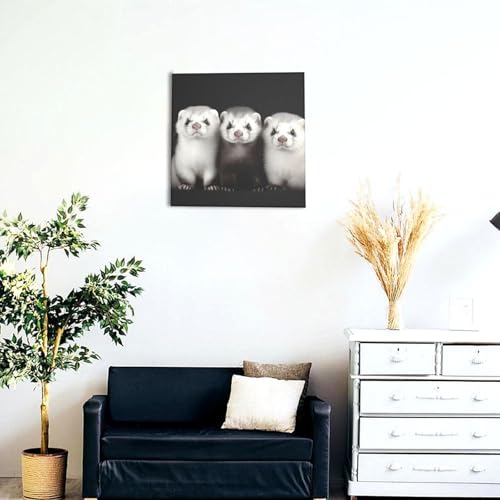 Impression toile furet cadeau original déco salon et bureau - 4