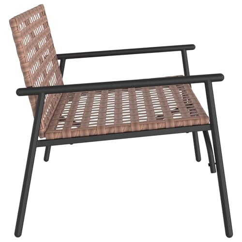 Chaise de jardin en polyrotin empilable cadre en acier