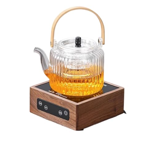 Théière en verre épaissi haut de gamme avec infuseur résistant pour plaques vitrocéramiques