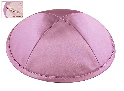 Image of Zion Judaica Deluxe Satin Kippah Yarmulkes for Kids Teens & Adults Skullcaps 6.25 inch Multi-Color Options 4 Panel Design