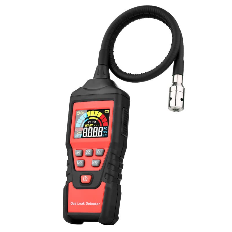Gas Leak Detector,HT601B+ Professional Natural Gas Detector with Audible & Visual Alarm, Propane for Home,Portable Gas Sniffer to Locate Combustible Gas Leak Sources Like Methane 4