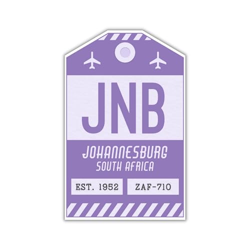 JNB Johannesburg South Africa Tag Sticker/Airport Code Baggage Decal/Collectible
