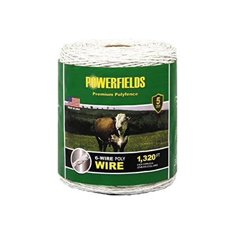 Powerfields EW615-1320 6 Wire Polywire, 1320-Feet, White Cover