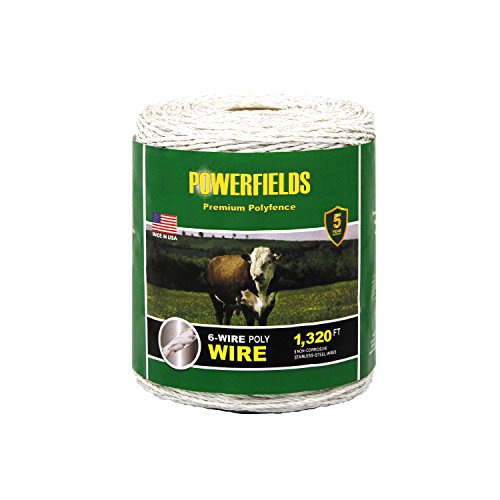 Powerfields EW615-1320 6 Wire Polywire, 1320-Feet, White