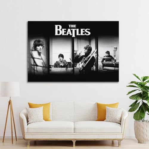 DATOZA Poster décoratif sur toile Greatest Band The Beatles – Impression d’art moderne pour chambre à coucher – 60 x 90 cm - Les Beatles, Paul McCartney, John Lennon, RIngo Starr, George Harrison DATOZA Poster décoratif sur toile Greatest Band The Beatles - Impression d'art moderne pour chambre à coucher - 60 x 90 cm – Image 4