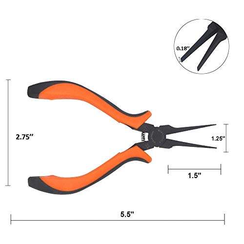 5.5 Inch Flat Nose Pliers, 5 Inch Duckbill Pliers And 5 Inch Smooth Jaw Pliers Bundle For Opening Closing Jump Ring #TOP1