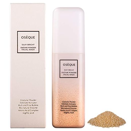 OSEQUE Korean Cleanser Face Wash/Natural Skin Care Silky Bright Enzyme Powder Facial Wash (1.76oz / 50g) / Organic Daily Cleaner Facewash