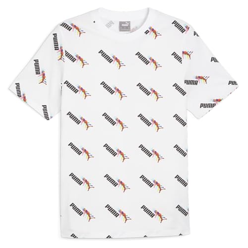 T-shirt Puma hommes Love Wins graphique blanc pour célébrer le quotidien