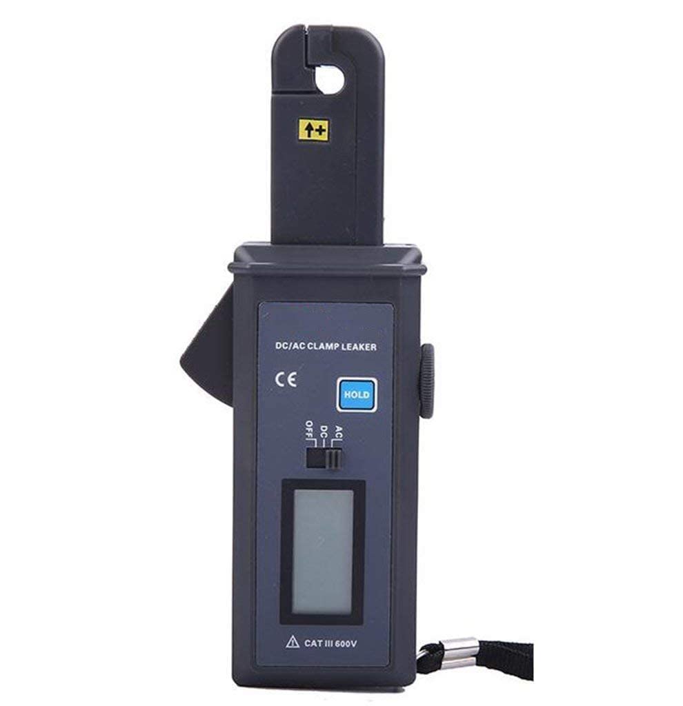 AC DC Leakage Current Clamp Meter Clamp-On Leakage Current Meter with Line Voltage Below 600VAC DC 0 to 60A AC 45Hz to 400Hz DC 0 to 10kHz Frequency Response