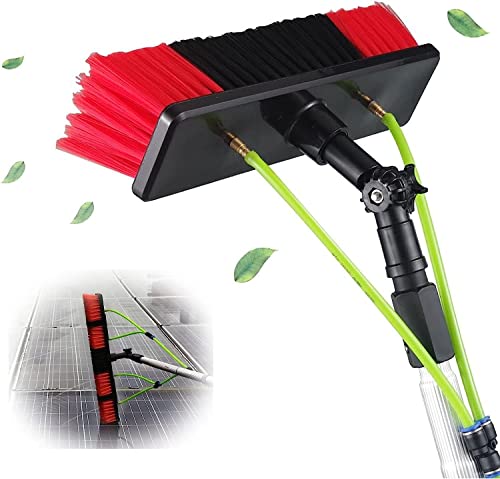 Brosse de nettoyage pour panneaux photovoltaïques et kit télescopique extensible 5m à 12m