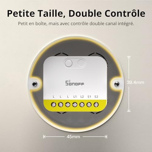 Interrupteur intelligent SONOFF MINI Duo-L Zigbee - Détails techniques et connectivité