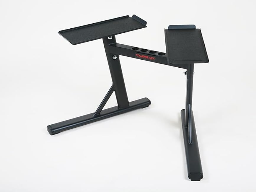 PowerBlock PowerMax Stand ¨C Dumbbell Rack & Weight Rack, Use with Weights up to 90 Pounds, Durable Steel Construction, Home Gym Strength Training, Innovative Workout Equipment