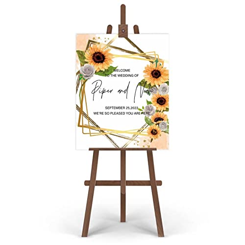 Panneau de bienvenue mariage moderne tournesols chic et robuste - 4