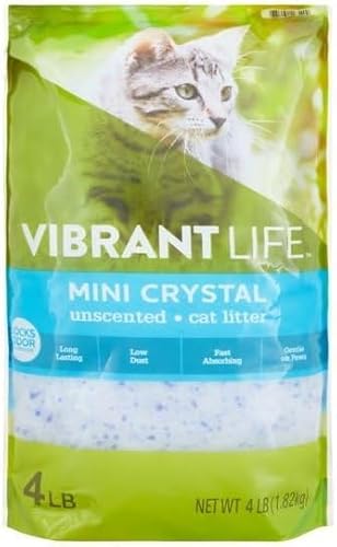 Vibrant Life Mini Crystal Unscented Cat Litter, 4 lb, 1 Pack