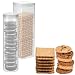 Home-X Set of 2 - Saltine Cracker Sleeve Storage Container / Cookie Stay Fresh Keeper, 1 Round and 1 Square