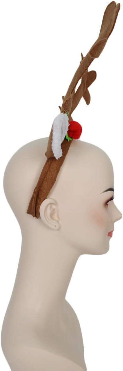 Adult Unisex Christmas Headband Reindeer Antler Headpiece, Perfect for Halloween and Cosplay Event,HC-1683
