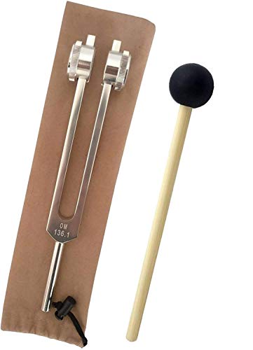 Tuning Fork OM 136.1Hz Tuning Fork, Chakra Tuning Energy Forks, Effective for immune system and circulatio, Perfect Healing Musical Instrument.