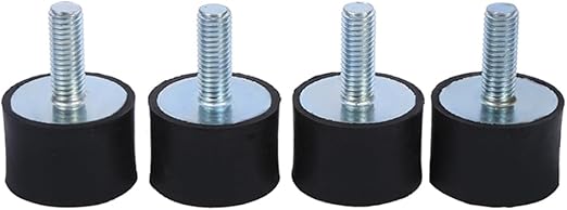 4 PCS M8 Rubber Vibration Isolator Mounts, Shock Absorber Anti Vibration Silentblock Bobbins for Cushioning Machine Vibrations and Reducing Noise