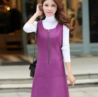 Autumn Winter Dress Women 2021 Fashion Plaid Woolen Dress Stitching Slim  Long Sleeves O neck Dress Women Office Party Vestidos|Dresses| - AliExpress