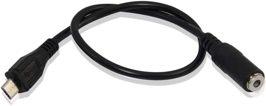 Sync 3.5mm F Aux Audio Jack to Micro USB 5 Pin Male Converter Audio Cable Char