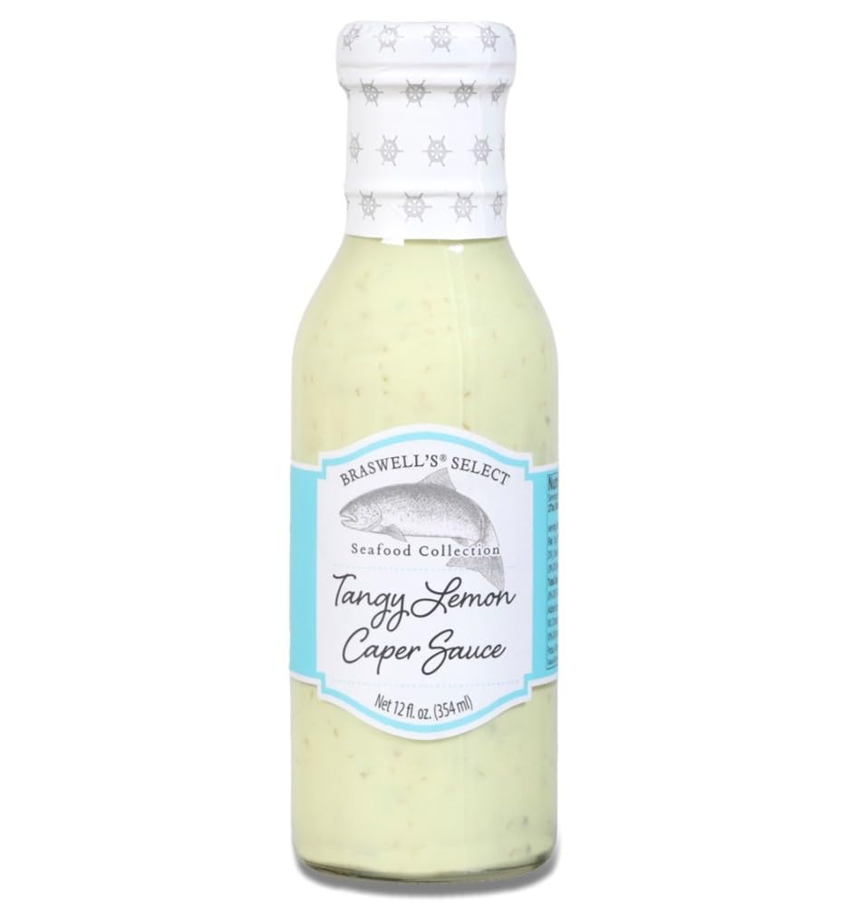 Braswell’s Tangy Lemon Caper Sauce – Small-Batch, Renowned Specialty, Made in USA, Since 1946 (12oz)