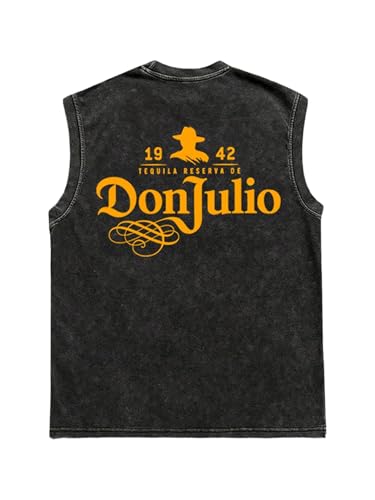 GORGLITTER Men's Jersey Shirts Sleeveless Graphic Y2k Athletic Tank Tops Going Out Gym Basketball Vest Black...