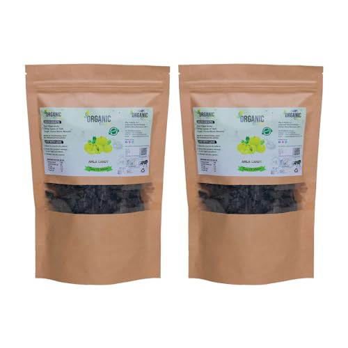 Image of Organic Anand Natural Dried Sweet Amla Candy| Awla Supari (Indian Gooseberry) Salt, Sugar, Masala Candy Homemade Amla Candy, Dry Amla Pieces,(200gm- Pack of 2)