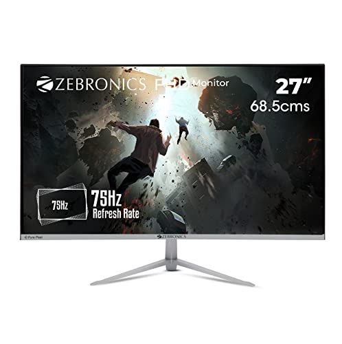 (Refurbished) Zebronics ZEB-A27FHD Ultra Slim LED Monitor with 68.5cm (27”) Wide Screen, Full HD 1920×10