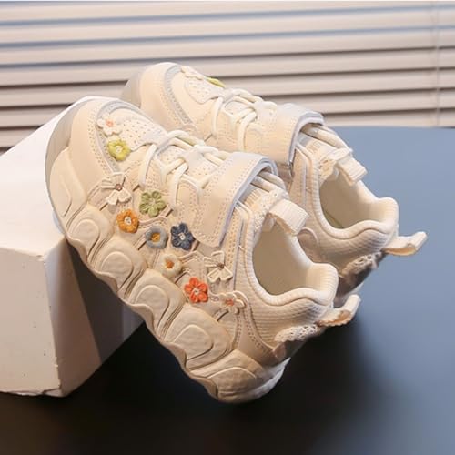 Toddler Kids Lace-Up Chunky Platform Sneakers Round Toe Low Top Breathable Dad Shoes Comfortable Non-Slip Sport Shoes3