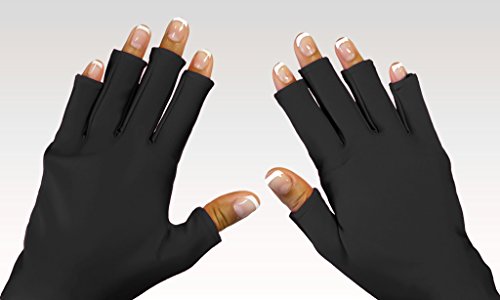 OC Nails UV Shield Glove (BLACK NIGHT) for UV Protection While in the Salon, Driving, or Hiking (NO LOGO)
