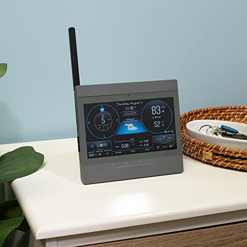 AcuRite Atlas Home Weather Station High-Definition Display for Temperature, Humidity, Wind Speed, Wind Direction, Hyperlocal Forecast, and Programmable Alerts with Built-in Barometer - Gray (06105M) by AcuRite - Image 4