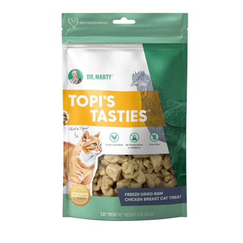 Dr. Marty Topis Tasties 100% Freeze-Dried Chicken Breast Cat Treat 4 oz