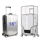 FABULWAY Clear PVC Suitcase Cover Protectors Transparent Luggage Covers Waterproof Wheeled Suitcase Dust Dustproof Travel Luggage Sleeve Protector (18')