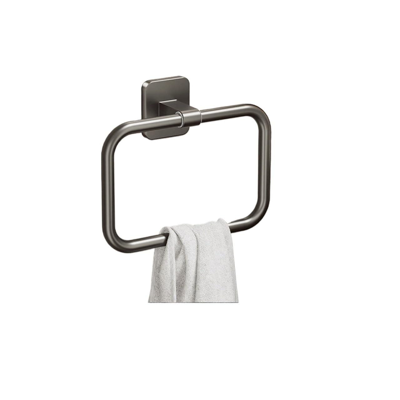 Toalleros De BañO Toallero sin perforar, toallero de baño, paño de Cocina, Inodoro, montado en la Pared(Square Grey)